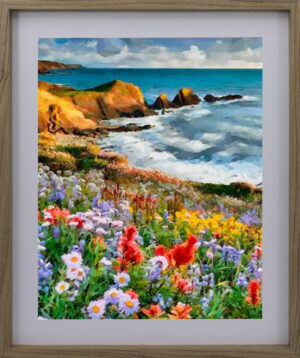 Flowers in the Meadow by the sea
